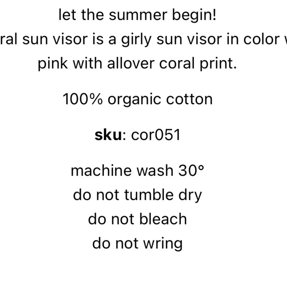 Charming Coral Kids Floral Visor